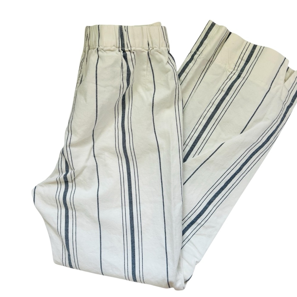 John Galt California Striped White and Blue Pants